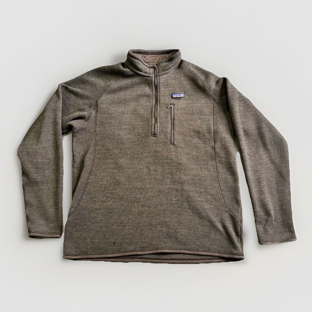 Patagonia Better Sweater 1/4 Zip Men's Size XL Brown Fleece Knit Pullover